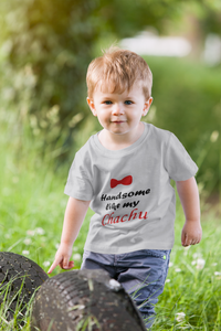 Handsome Like My Chachu Half Sleeves T-Shirt for Boy-KidsFashionVilla