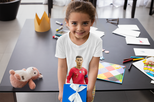 Ronaldo Half Sleeves T-Shirt For Girls -KidsFashionVilla