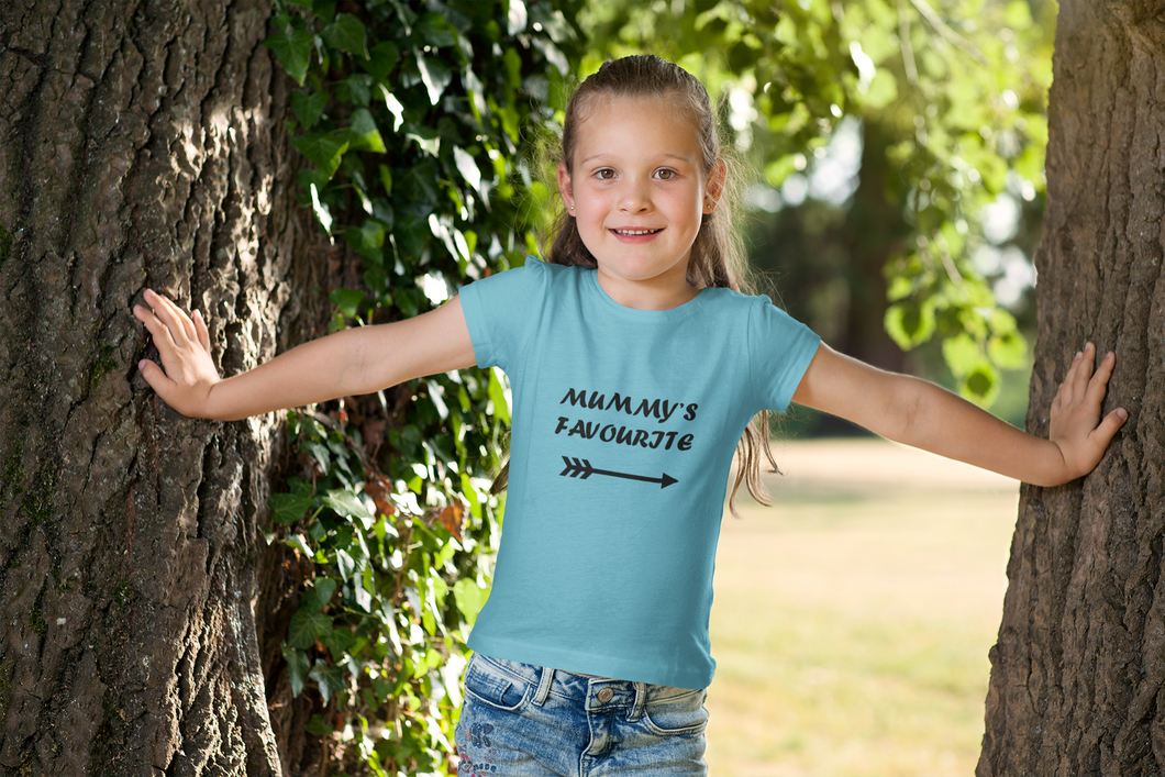 Mummys Favourite Half Sleeves T-Shirt For Girls -KidsFashionVilla