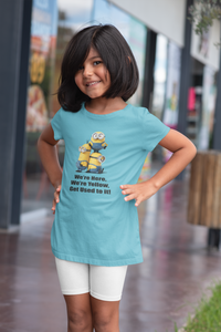 Cartoon Quotes Half Sleeves T-Shirt For Girls -KidsFashionVilla