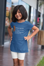 Load image into Gallery viewer, Teddy Bear Teddy Bear Poem Half Sleeves T-Shirt For Girls -KidsFashionVilla
