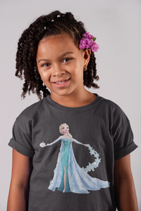 Cute Princess Half Sleeves T-Shirt For Girls -KidsFashionVilla