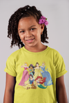 Cute Princess Half Sleeves T-Shirt For Girls -KidsFashionVilla