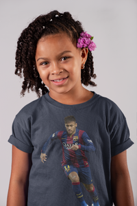 Neymar Jr Half Sleeves T-Shirt For Girls -KidsFashionVilla