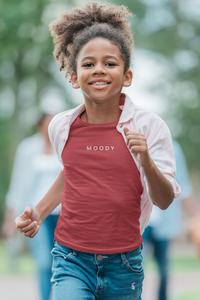Moody Minimals Half Sleeves T-Shirt For Girls -KidsFashionVilla
