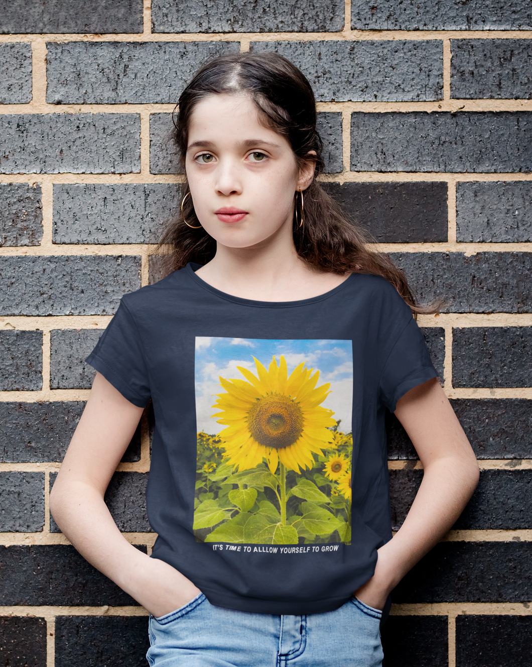 Its A Time Minimals Half Sleeves T-Shirt For Girls -KidsFashionVilla