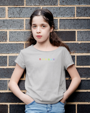 Load image into Gallery viewer, Bombay Sattar Minimals Half Sleeves T-Shirt For Girls -KidsFashionVilla
