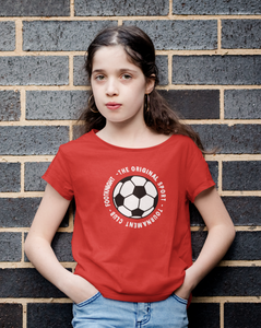 Football Half Sleeves T-Shirt For Girls -KidsFashionVilla