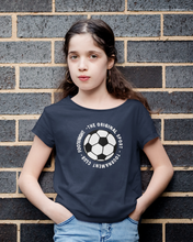 Load image into Gallery viewer, Football Half Sleeves T-Shirt For Girls -KidsFashionVilla
