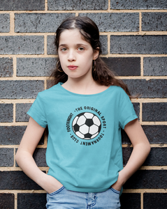 Football Half Sleeves T-Shirt For Girls -KidsFashionVilla
