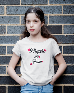 Phupho Ki Jaan Eid Half Sleeves T-Shirt For Girls -KidsFashionVilla