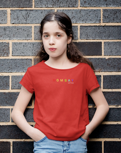 Bombay Sattar Minimals Half Sleeves T-Shirt For Girls -KidsFashionVilla