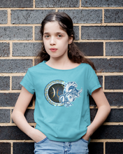 Load image into Gallery viewer, Pisces Zodiac Sign Half Sleeves T-Shirt For Girls -KidsFashionVilla
