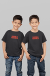 Double Trouble Twins Brothers Matching Kids Half Sleeves T-Shirts -KidsFashionVilla