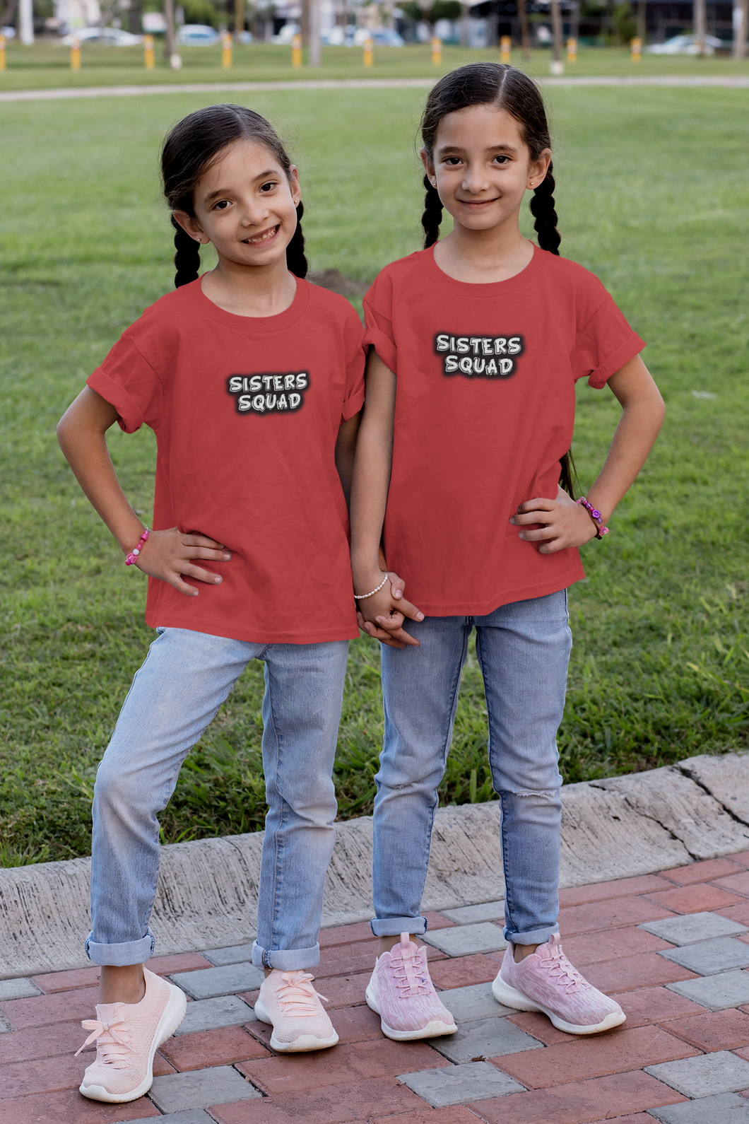 Sisters Squad Sister-Sister Kids Matching Hoodies -KidsFashionVilla