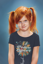 Load image into Gallery viewer, Future Police Half Sleeves T-Shirt For Girls -KidsFashionVilla
