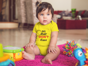 No Hair Dont Care Rompers for Baby Girl- KidsFashionVilla