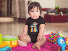Load image into Gallery viewer, Rainbow Spaceship Cartoon Rompers for Baby Girl- KidsFashionVilla
