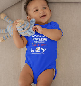 Warning FCB Barcelona Rompers for Baby Boy- FunkyTradition FunkyTradition
