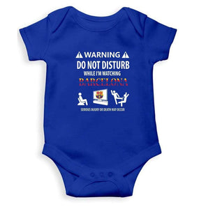 Warning FCB Rompers for Baby Girl- FunkyTradition FunkyTradition