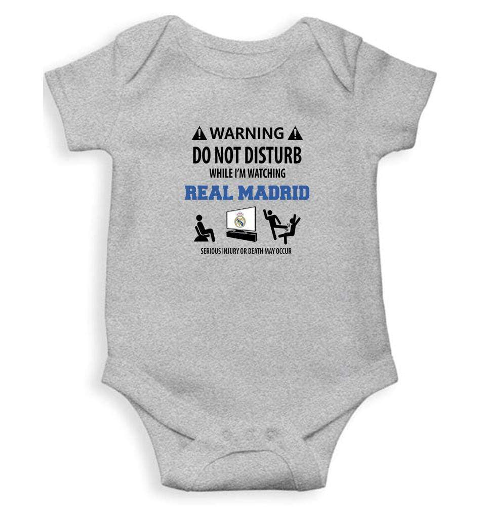 Warning Real Madrid Rompers for Baby Boy- FunkyTradition FunkyTradition