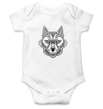 Load image into Gallery viewer, Wolf Abstract Rompers for Baby Boy- FunkyTradition FunkyTradition
