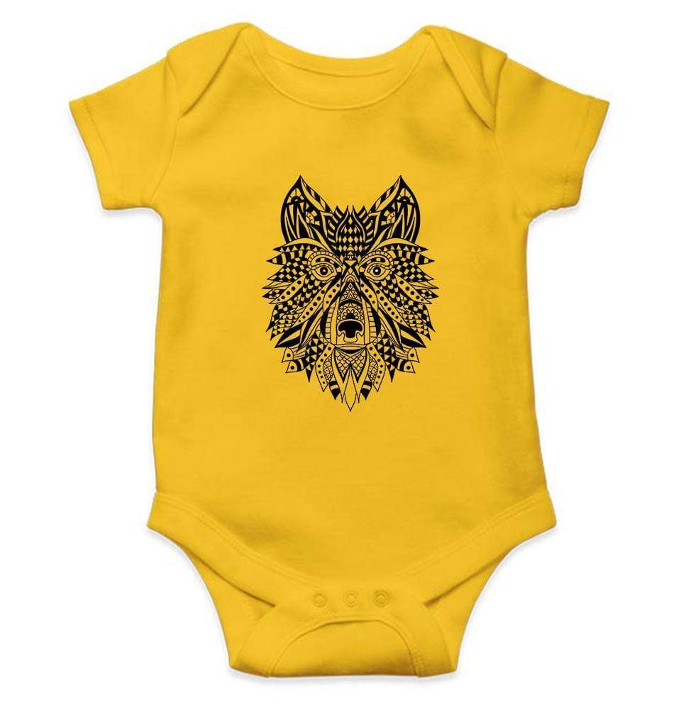 Wolf Abstract Rompers for Baby Boy- FunkyTradition FunkyTradition