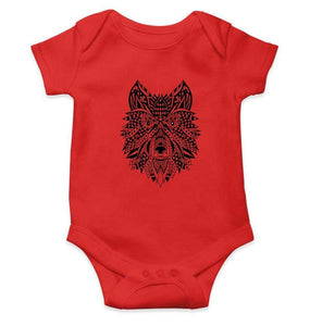 Wolf Abstract Rompers for Baby Boy- FunkyTradition FunkyTradition