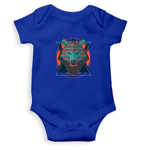 Wolf Abstract Rompers for Baby Boy- FunkyTradition FunkyTradition