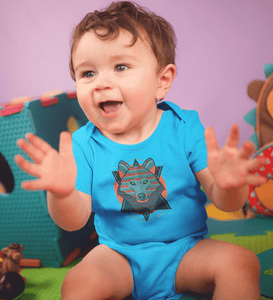 Wolf Abstract Rompers for Baby Boy- FunkyTradition FunkyTradition