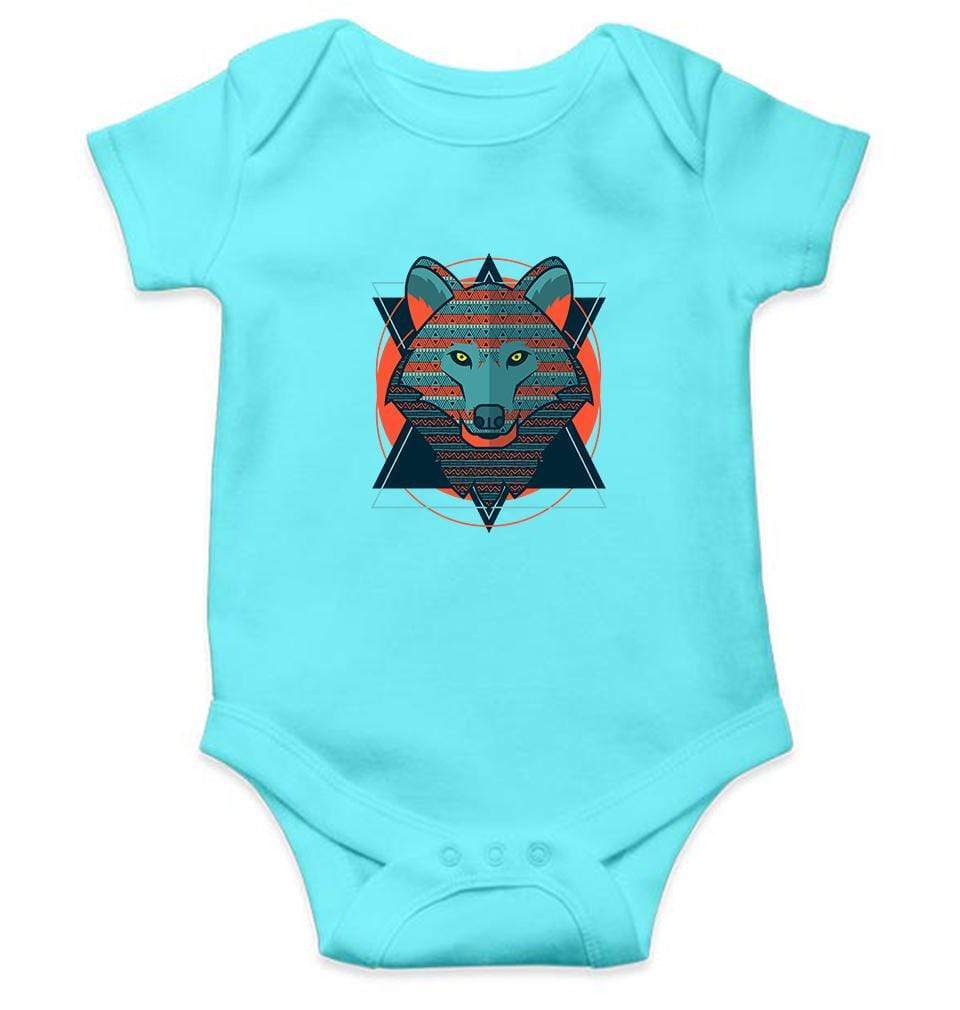 Wolf Abstract Rompers for Baby Boy- FunkyTradition FunkyTradition