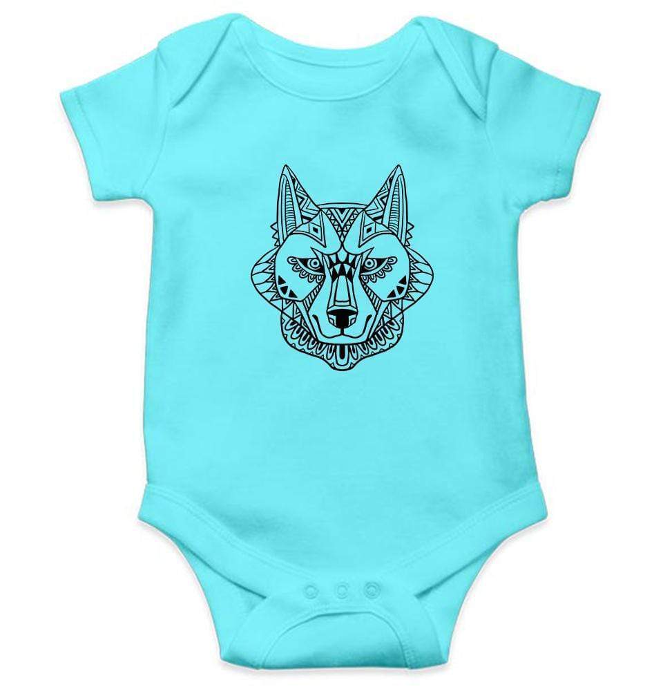 Wolf Abstract Rompers for Baby Girl- FunkyTradition FunkyTradition