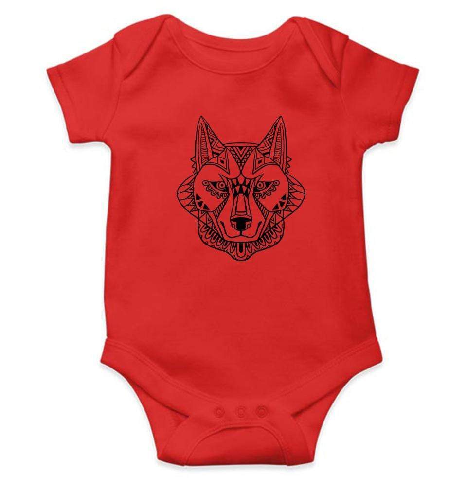 Wolf Abstract Rompers for Baby Girl- FunkyTradition FunkyTradition