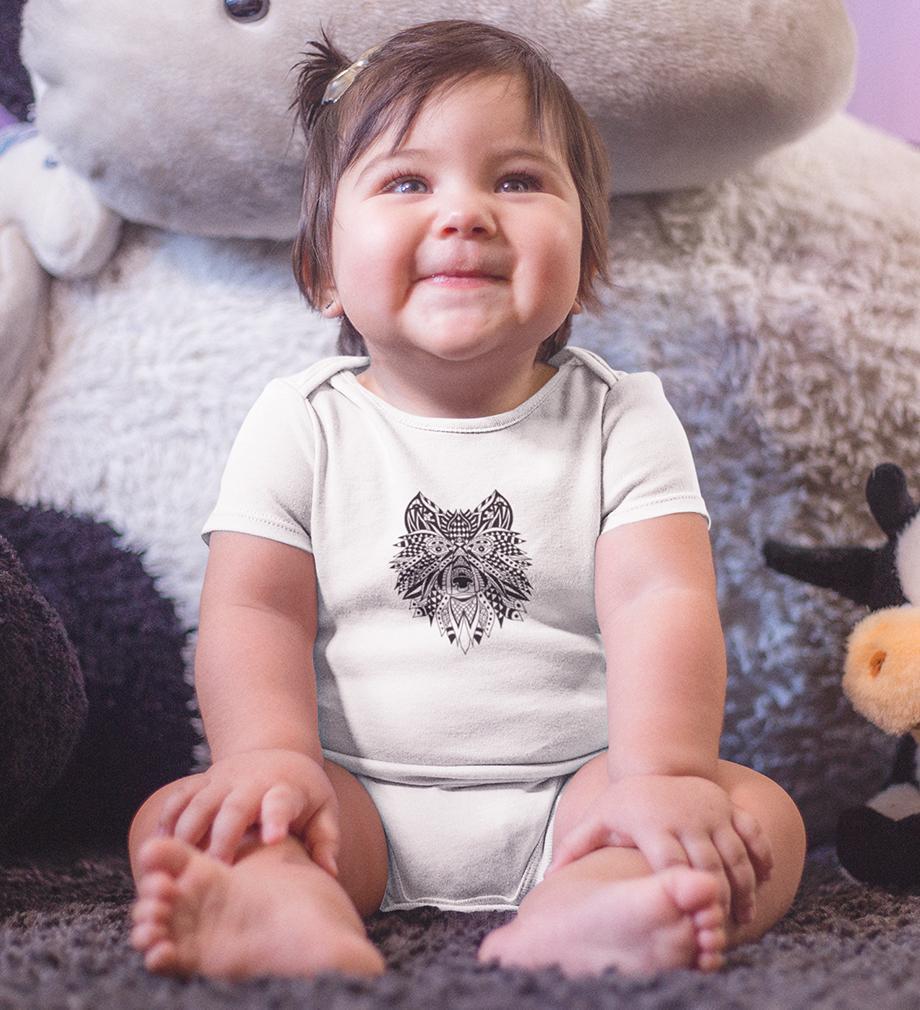 Wolf Abstract Rompers for Baby Girl- FunkyTradition FunkyTradition