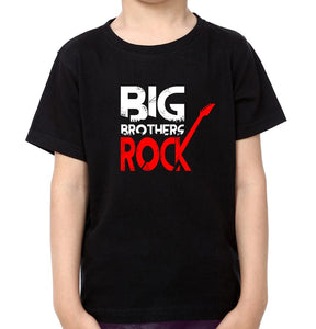 Big Bro Rock Little Brother Roll Brother-Brother Kids Half Sleeves T-Shirts -KidsFashionVilla